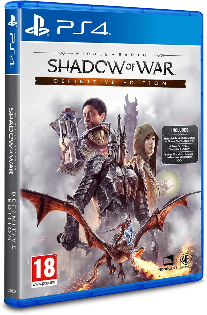 Shadow Of War Definitive Edition Playstation 4 Edizione Regno Unito