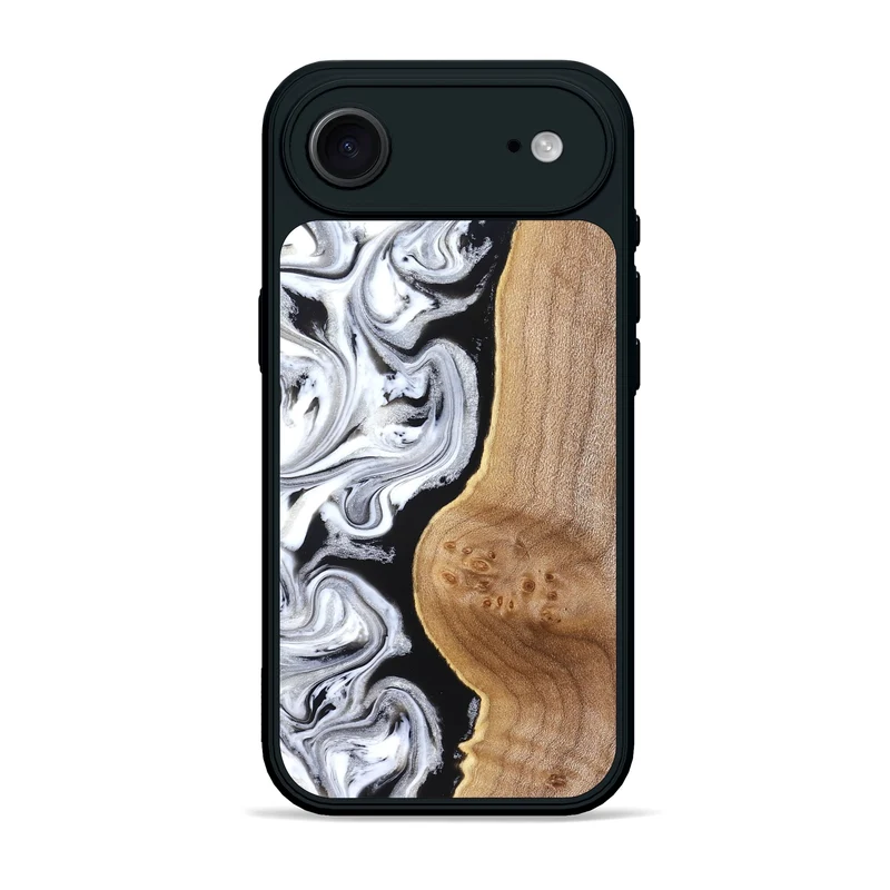iPhone 17 Air Wood Phone Case - Rolland (Black & White, 830032)
