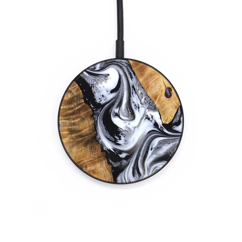 Circle Wood Wireless Charger - Cloe (Black & White, 830041)
