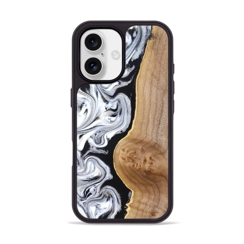 iPhone 17 Wood Phone Case - Rolland (Black & White, 830032)