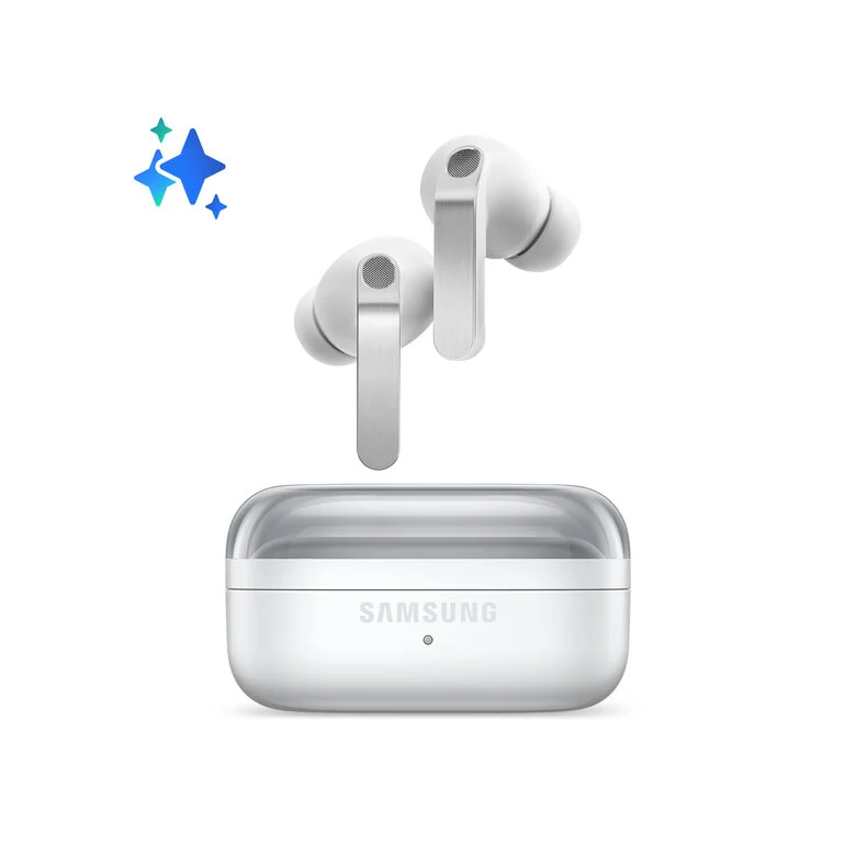 Samsung Galaxy Buds4 Pro, White, Corpo in metallo, Altoparlante a 2 vie e doppio amplificatore, Chiamate cristalline, Audio a 360°, ANC migliorata, Controllo adattivo del rumore, Connessione
