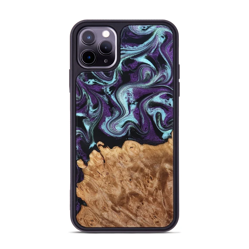 iPhone 11 Pro Max Wood Phone Case - Florida (Purple, 830018)