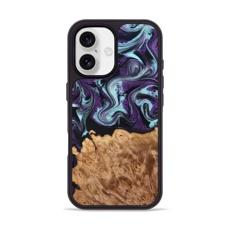 iPhone 17 Wood Phone Case - Florida (Purple, 830018)