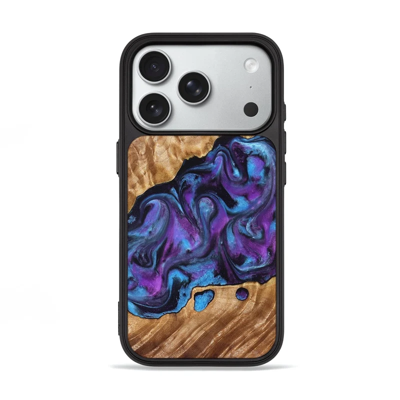 iPhone 18 Pro Wood Phone Case - Warren (Purple, 830013)