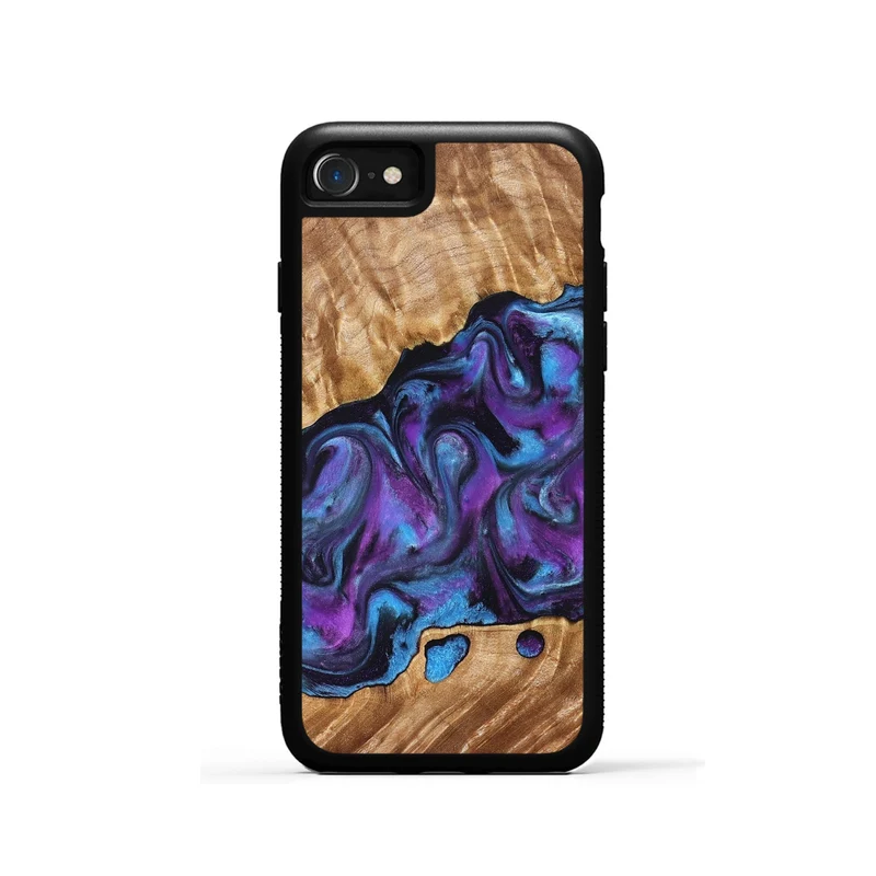 iPhone SE Wood Phone Case - Warren (Purple, 830013)