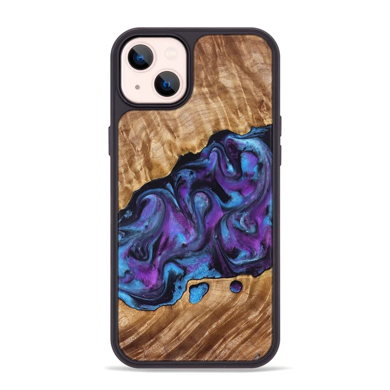 iPhone 14 Plus Wood Phone Case - Warren (Purple, 830013)