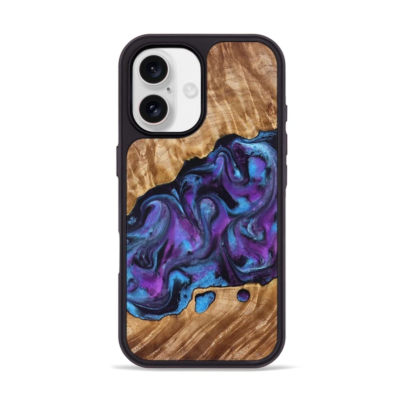 iPhone 17 Wood Phone Case - Warren (Purple, 830013)