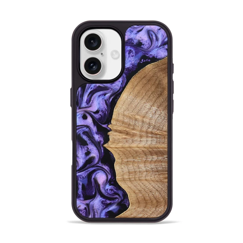 iPhone 17 Wood Phone Case - Tillie (Purple, 830015)