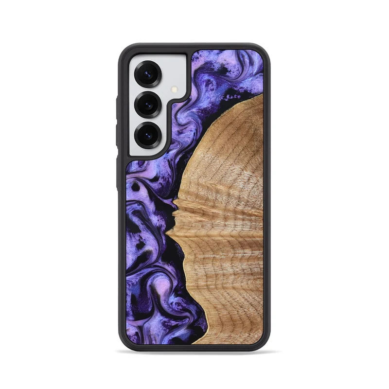 Galaxy S25 Wood Phone Case - Tillie (Purple, 830015)