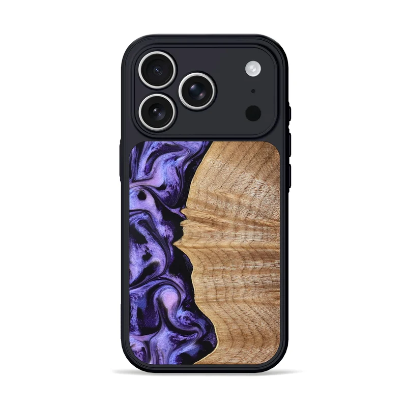 iPhone 17 Pro Wood Phone Case - Tillie (Purple, 830015)