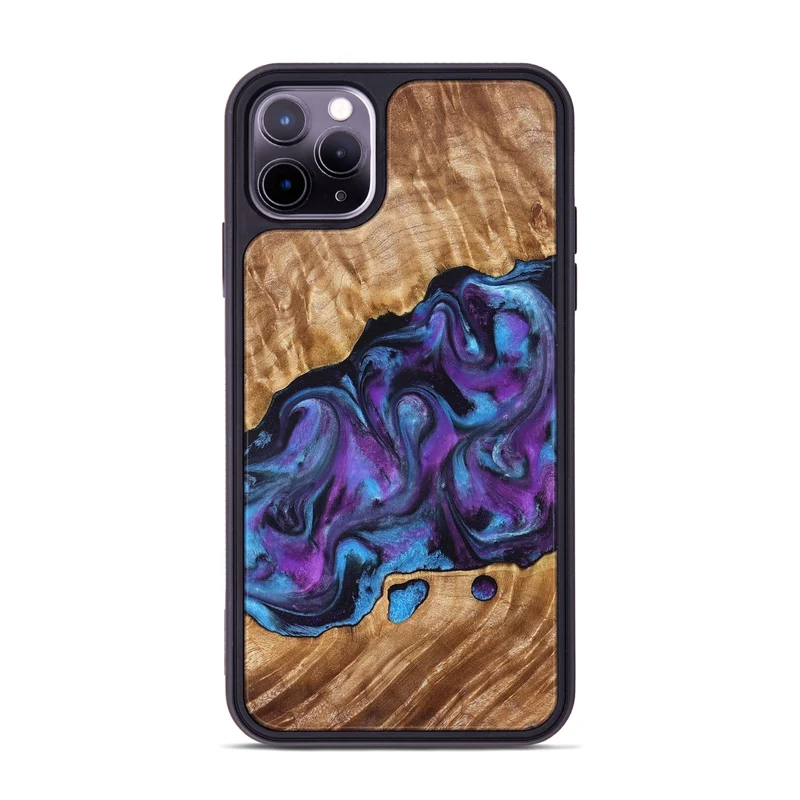 iPhone 11 Pro Max Wood Phone Case - Warren (Purple, 830013)