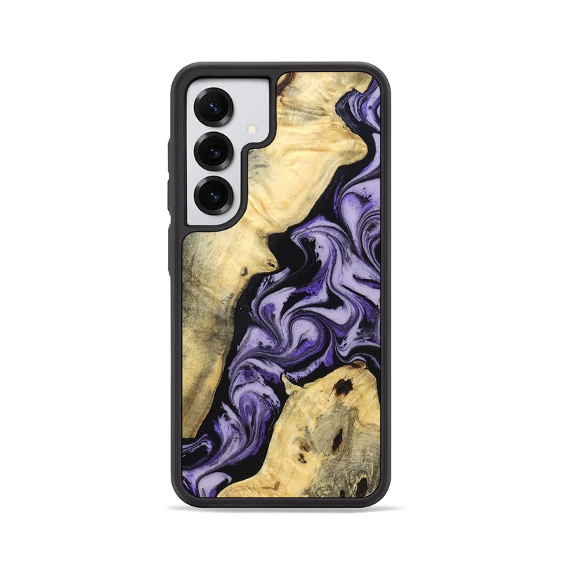 Galaxy S25 Wood Phone Case - Sharon (Purple, 830016)