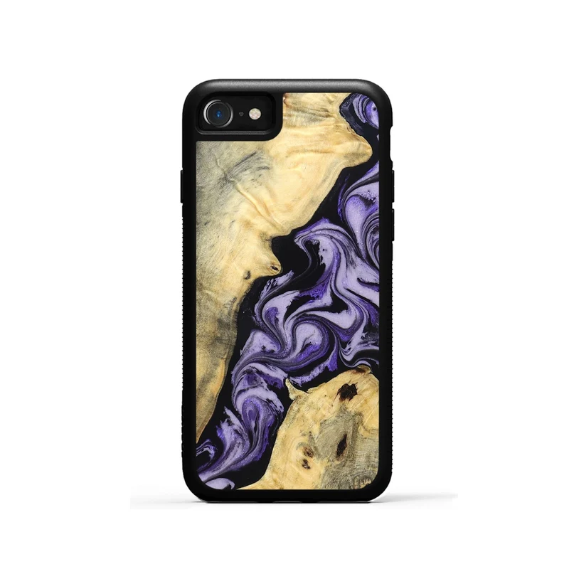 iPhone SE Wood Phone Case - Sharon (Purple, 830016)