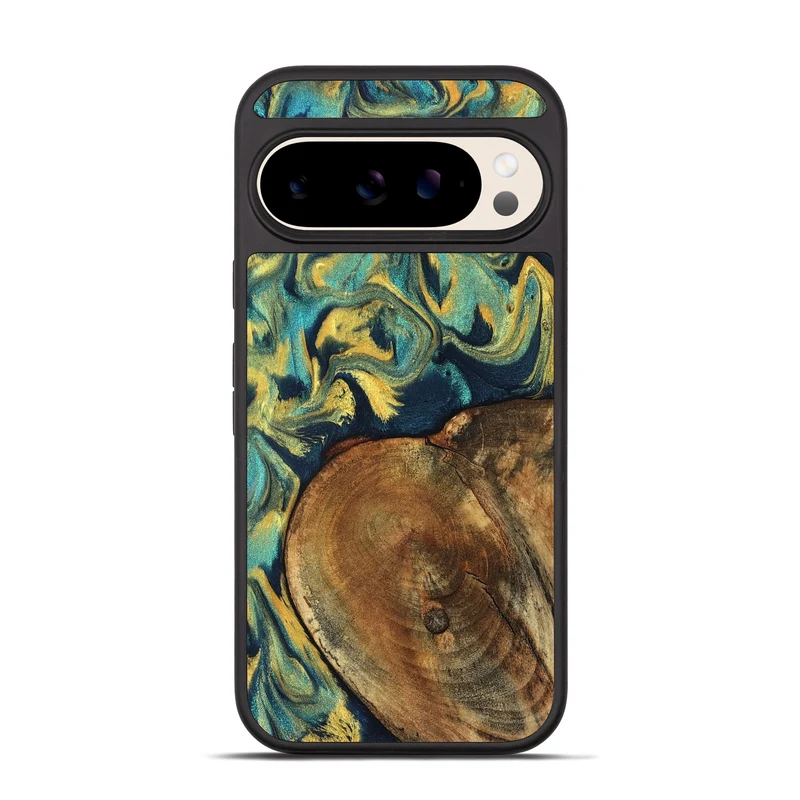 Pixel 10 Pro Wood Phone Case - Odie (Teal & Gold, 829995)
