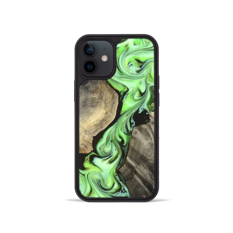 iPhone 12 mini Wood Phone Case - Jasen (Neon, 829984)