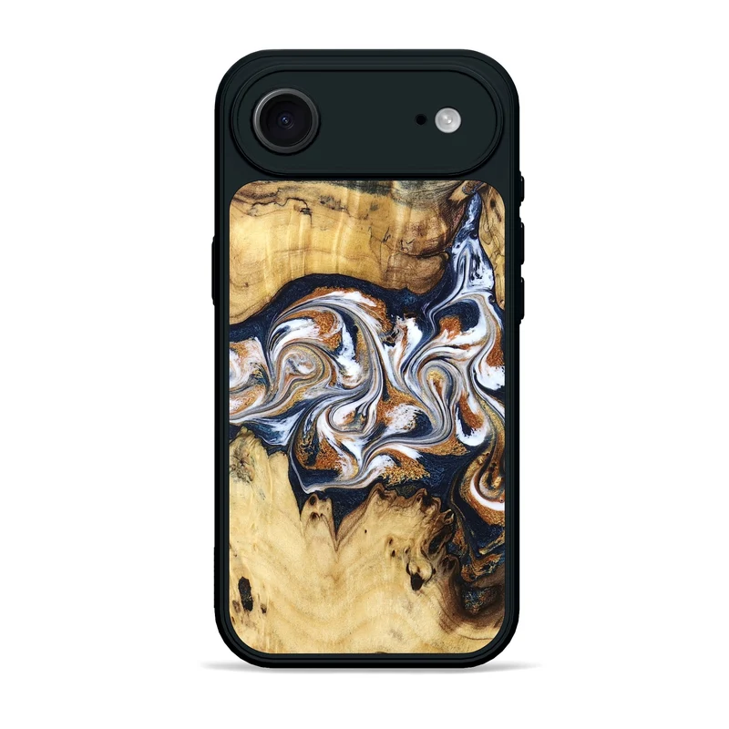 iPhone 17 Air Wood Phone Case - Savanna (Teal & Gold, 830008)