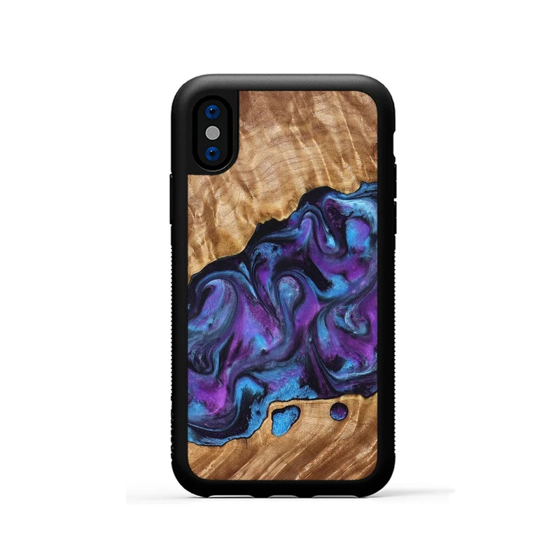 iPhone Xs Wood Phone Case - Warren (Purple, 830013)