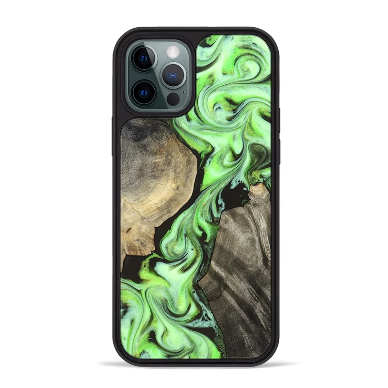 iPhone 12 Pro Max Wood Phone Case - Jasen (Neon, 829984)
