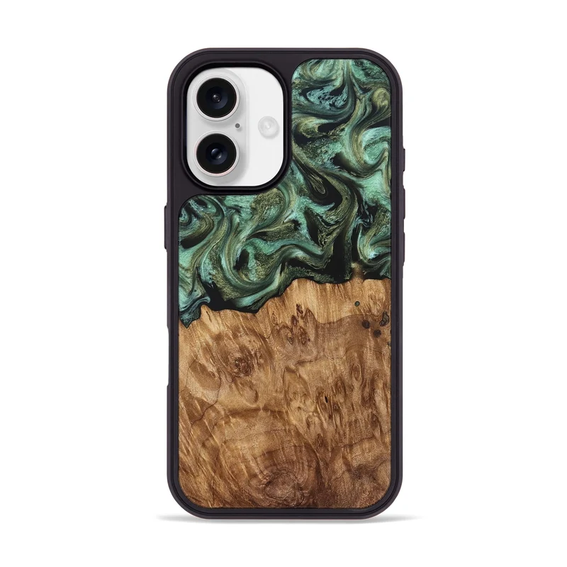 iPhone 17 Wood Phone Case - Jasmyn (Green, 829976)