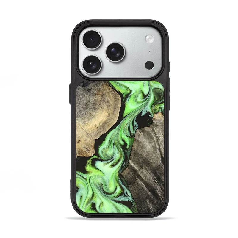 iPhone 18 Pro Wood Phone Case - Jasen (Neon, 829984)