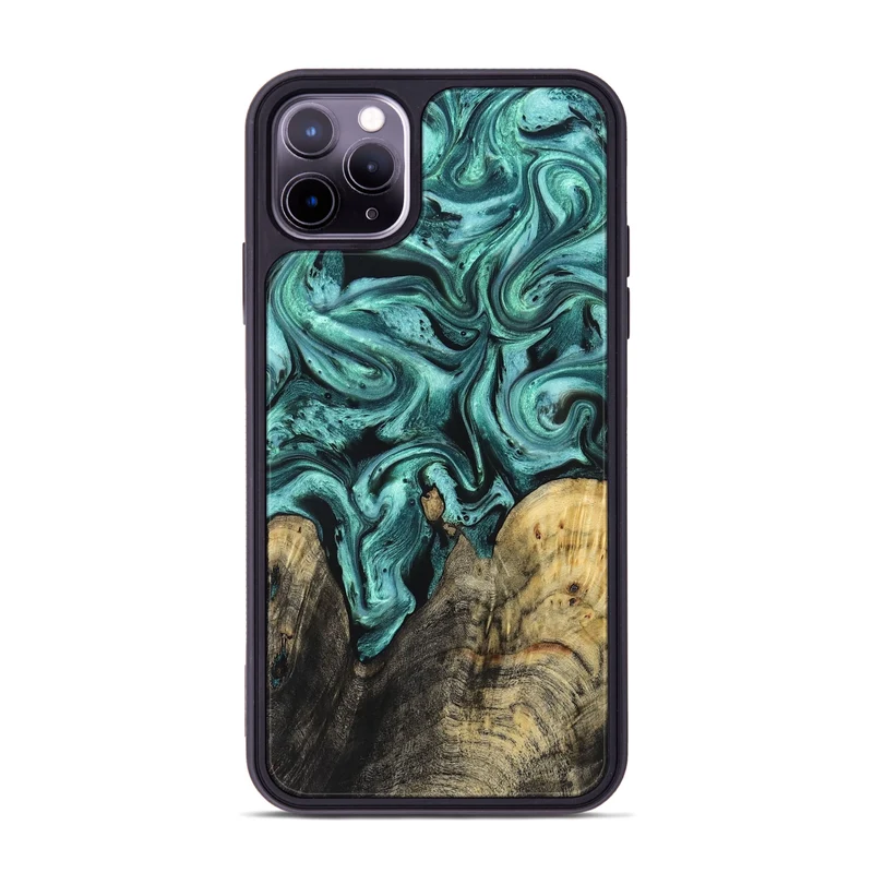 iPhone 11 Pro Max Wood Phone Case - Omarion (Green, 829977)