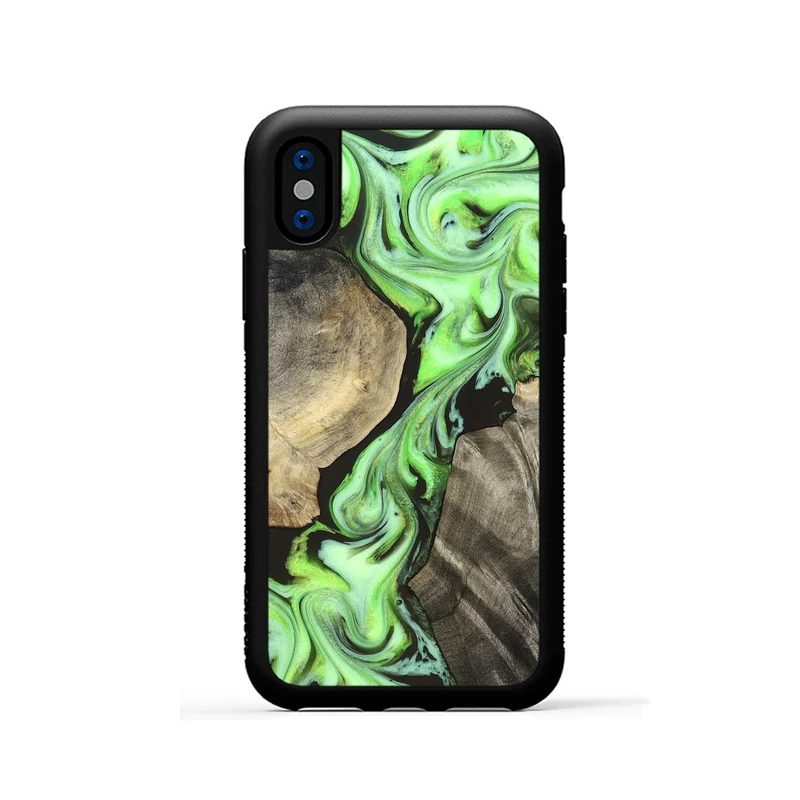 iPhone Xs Wood Phone Case - Jasen (Neon, 829984)