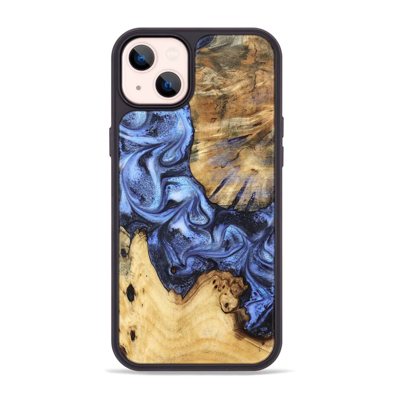 iPhone 14 Plus Wood Phone Case - Nala (Blue, 829953)