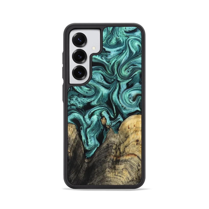 Galaxy S25 Wood Phone Case - Omarion (Green, 829977)