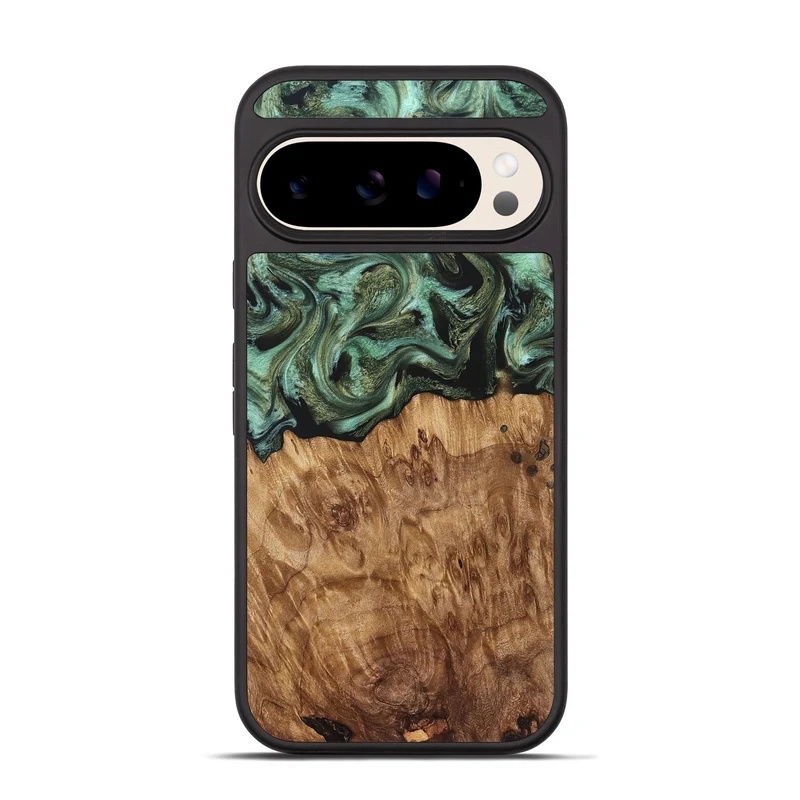 Pixel 10 Pro Wood Phone Case - Jasmyn (Green, 829976)