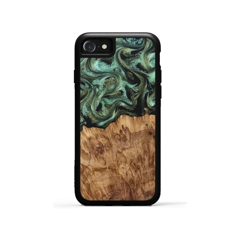iPhone SE Wood Phone Case - Jasmyn (Green, 829976)