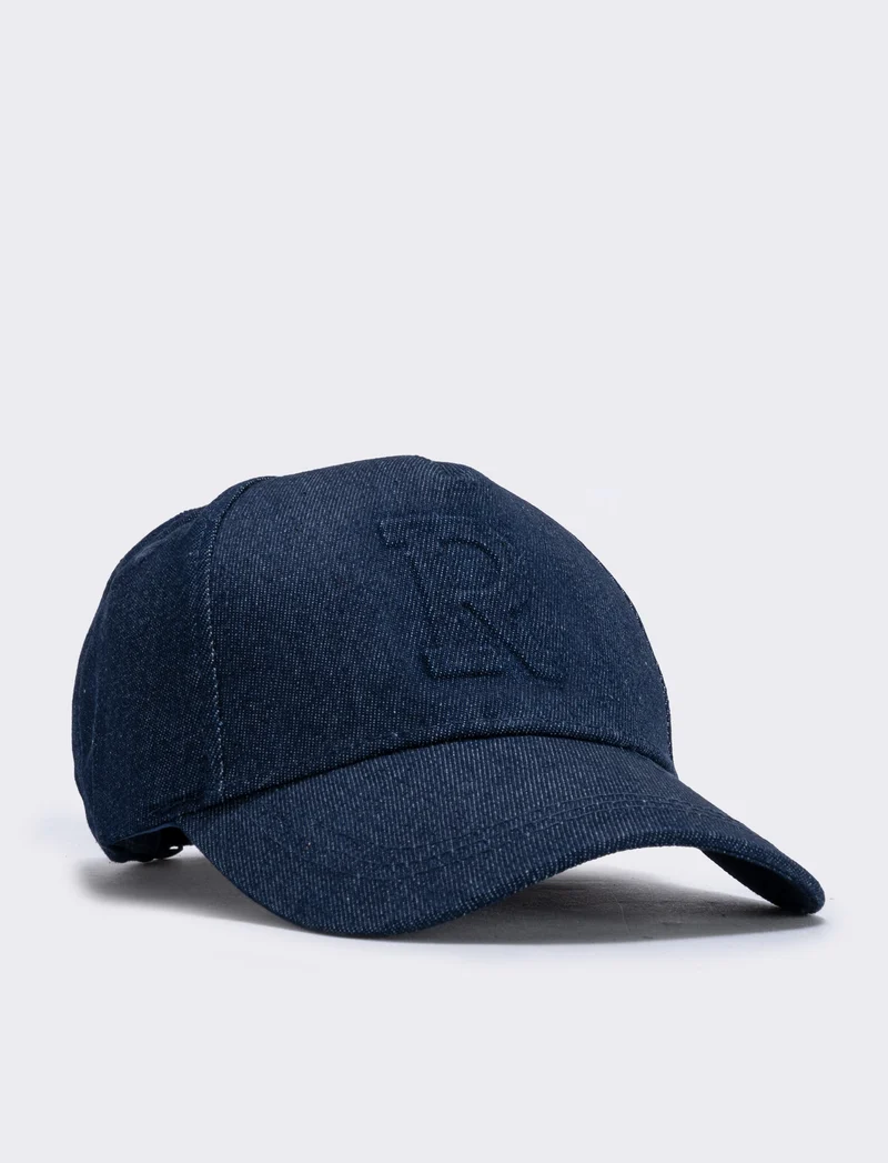 Cappello baseball denim con lettera 3D - Var 6