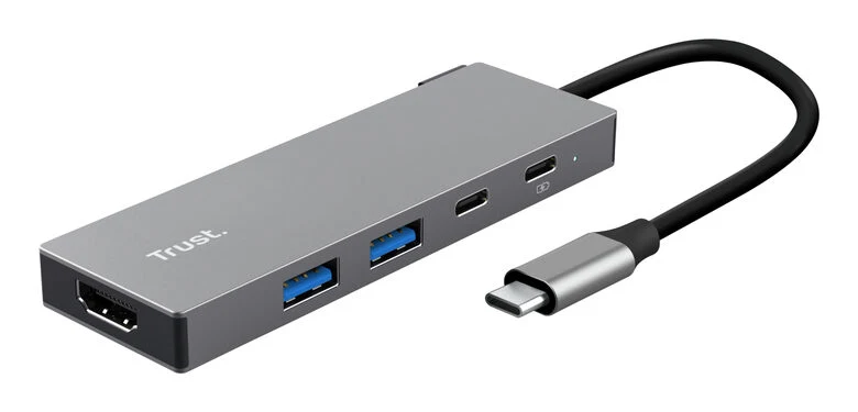 Trust 26062 hub di interfaccia USB tipo-C Grigio