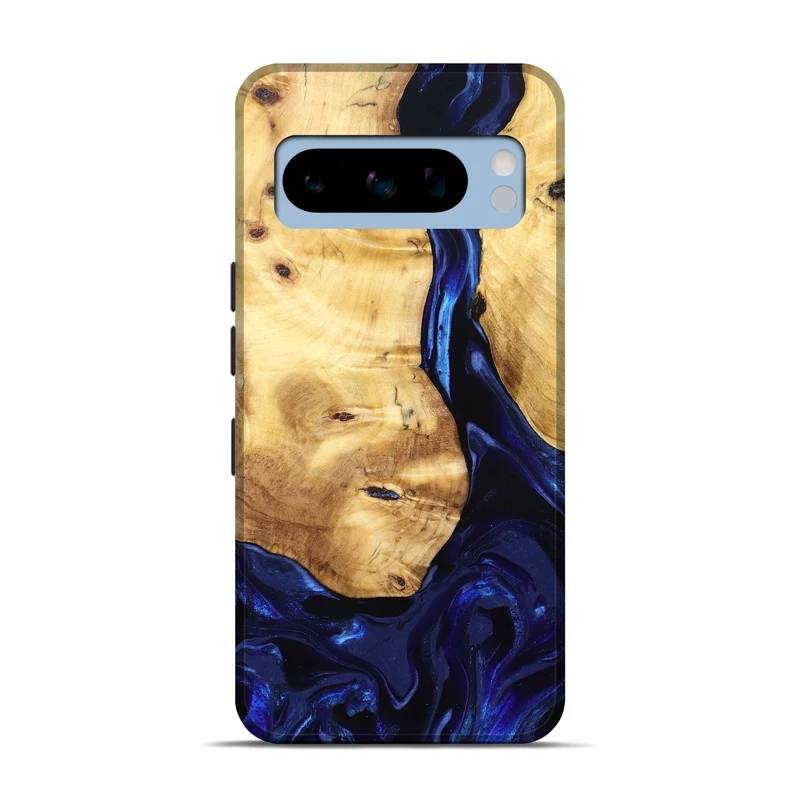 Pixel 8 Pro Wood Live Edge Phone Case - Tayla (Blue, 829853)