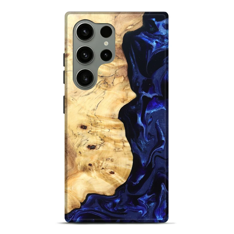 Galaxy S24 Ultra Wood Live Edge Phone Case - Ayana (Blue, 829858)