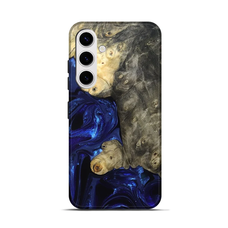 Galaxy S25 Wood Live Edge Phone Case - Paige (Blue, 829854)