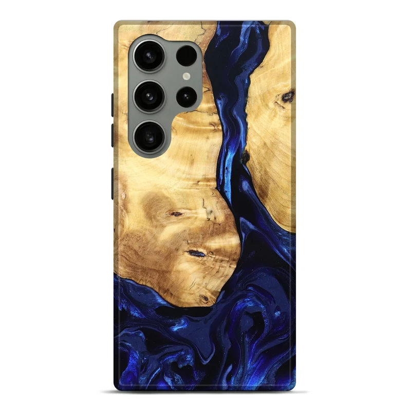 Galaxy S24 Ultra Wood Live Edge Phone Case - Tayla (Blue, 829853)