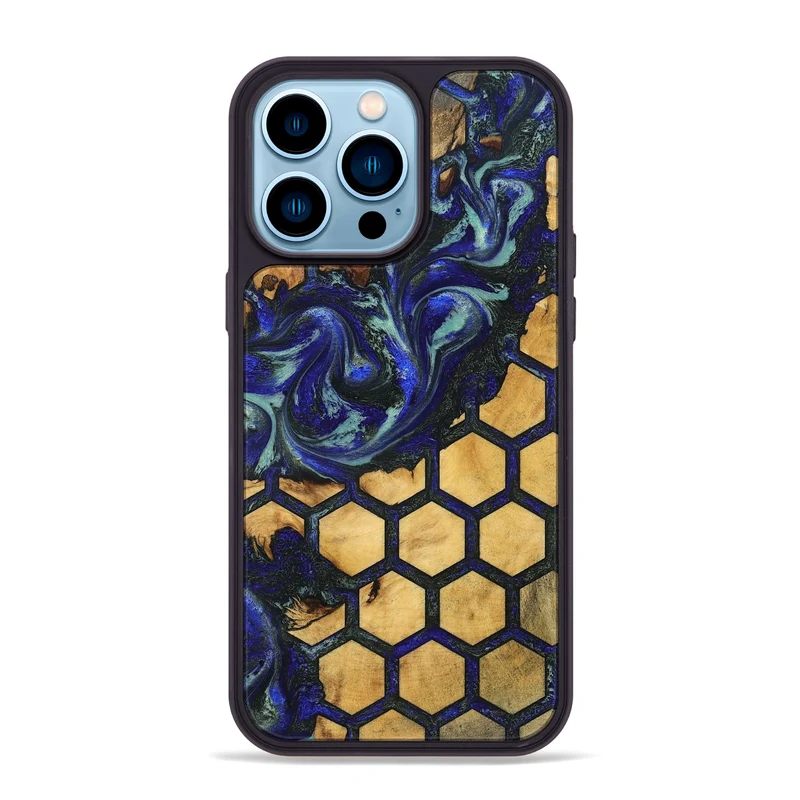 iPhone 14 Pro Max Wood Phone Case - Alonza (Pattern, 829966)