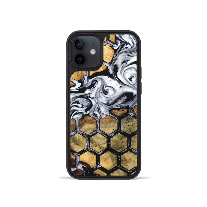 iPhone 12 mini Wood Phone Case - Olive (Pattern, 829965)