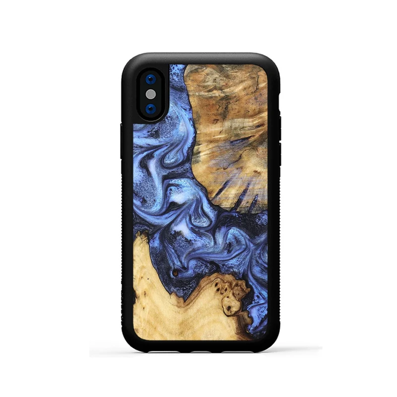 iPhone Xs Wood Phone Case - Nala (Blue, 829953)