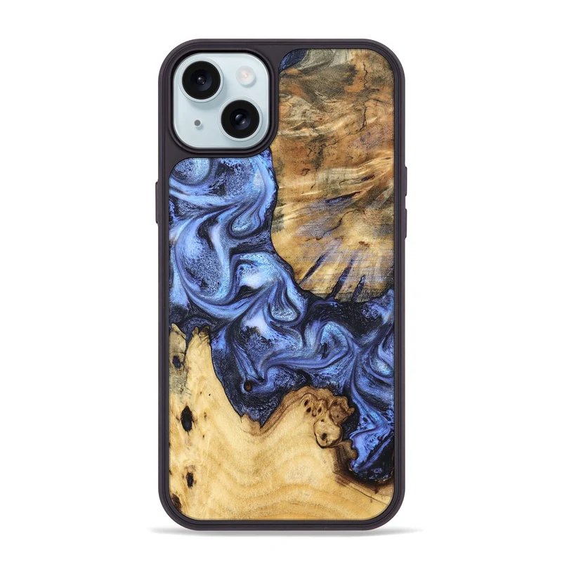 iPhone 15 Plus Wood Phone Case - Nala (Blue, 829953)