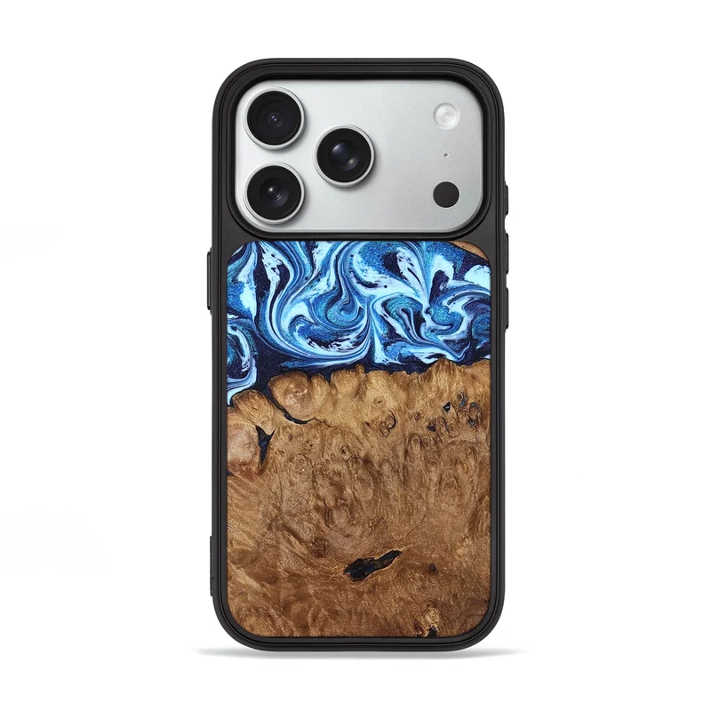 iPhone 18 Pro Wood Phone Case - Manila (Blue, 829952)