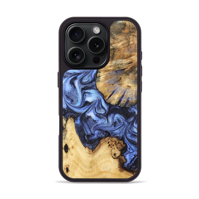 iPhone 16 Pro Wood Phone Case - Nala (Blue, 829953)