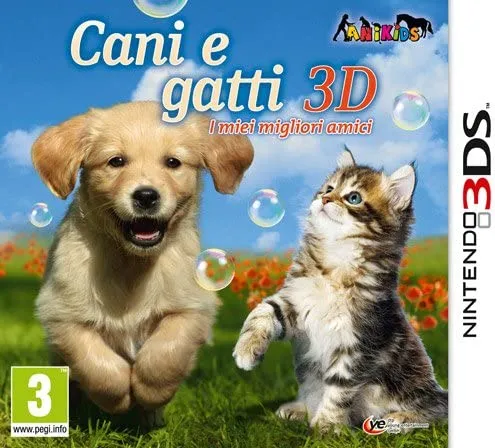 CANI E GATTI 3D I MIEI MIGLIORI AMICI NINTENDO 3DS VERSIONE ITA.