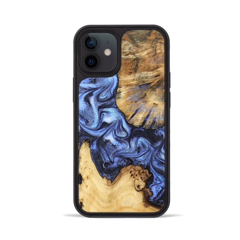iPhone 12 Wood Phone Case - Nala (Blue, 829953)