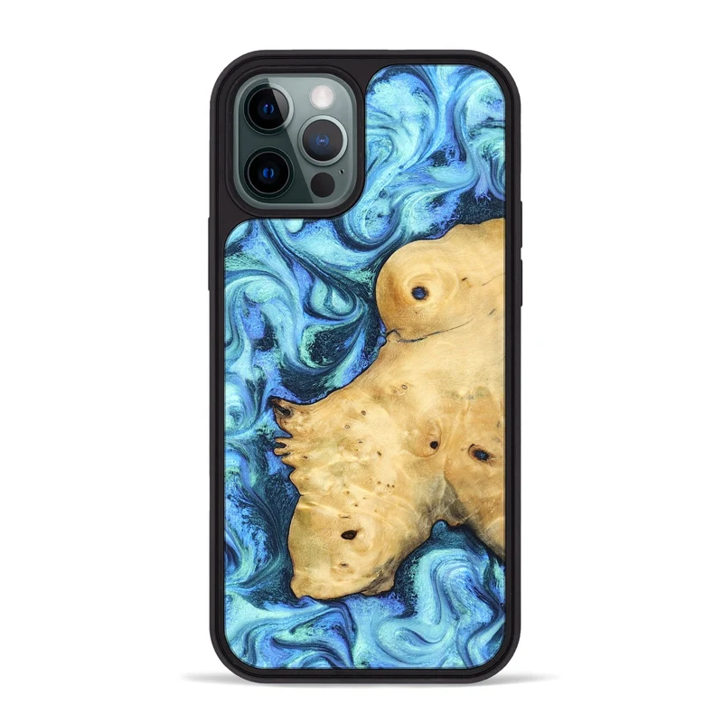 iPhone 12 Pro Max Wood Phone Case - Stacey (Blue, 829950)