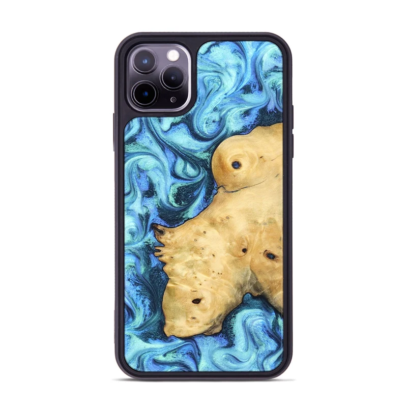 iPhone 11 Pro Max Wood Phone Case - Stacey (Blue, 829950)