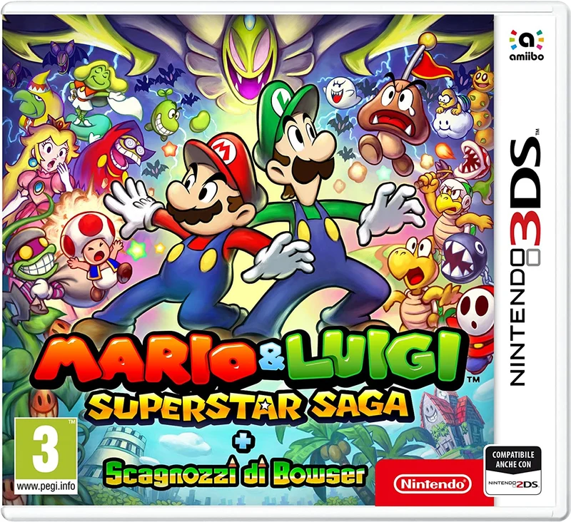 MARIO E LUIGI SUPERSTAR SAGA + SCAGNOZZI DI BOWSER nintendo 3DS VERSIONE ITA.