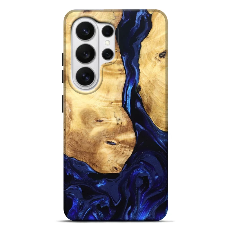 Galaxy S26 Ultra Wood Live Edge Phone Case - Tayla (Blue, 829853)