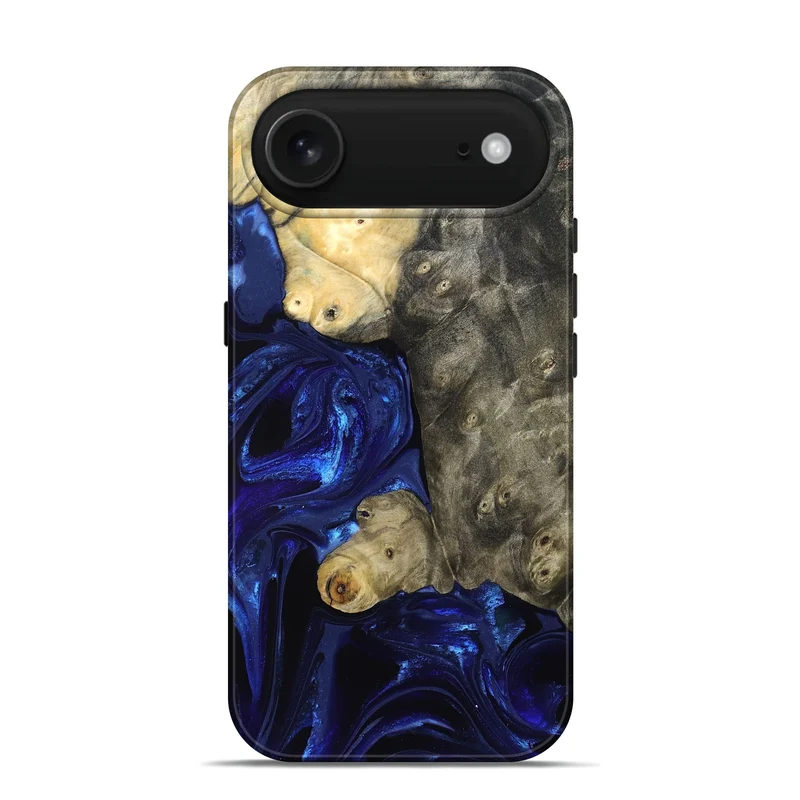iPhone 17 Air Wood Live Edge Phone Case - Paige (Blue, 829854)