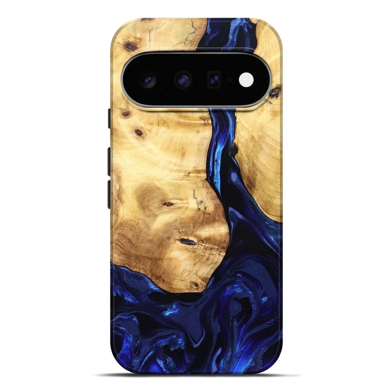 Pixel 11 Pro XL Wood Live Edge Phone Case - Tayla (Blue, 829853)